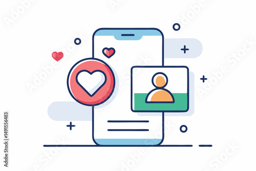 mobile screen with news icon