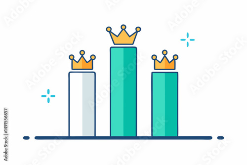 bar chart with rising columns icon