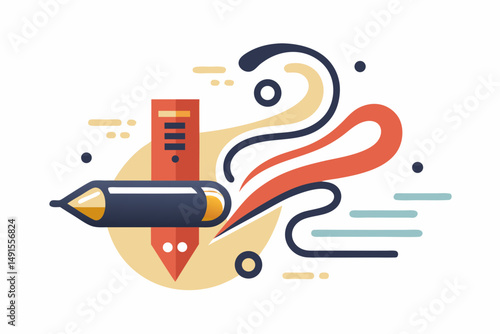 fountain pen ink trail icon