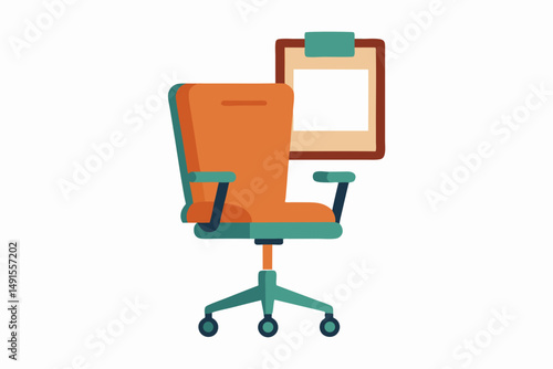 office chair wheels armrest icon