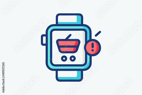 smartwatch shopping alert icon
