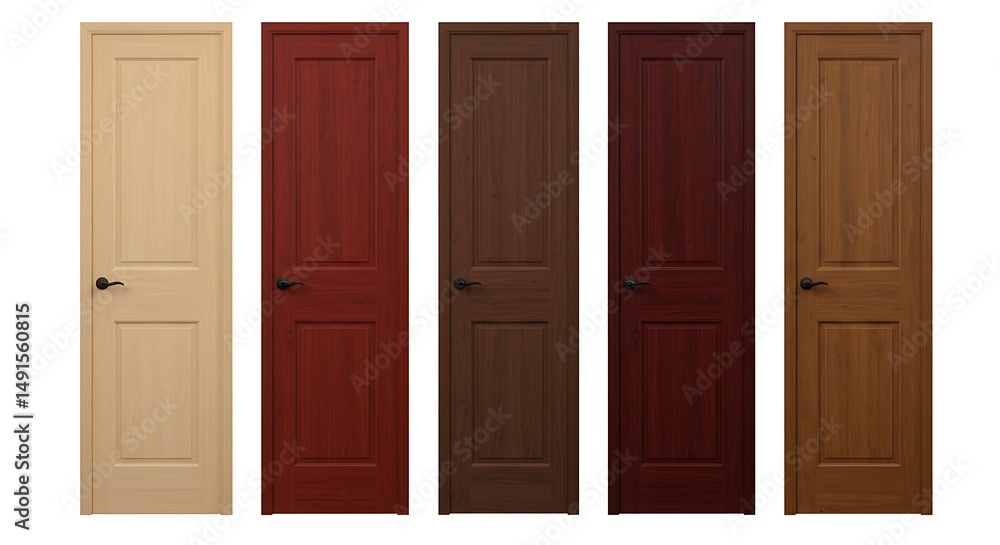 Fototapeta premium Assortment of interior wooden doors