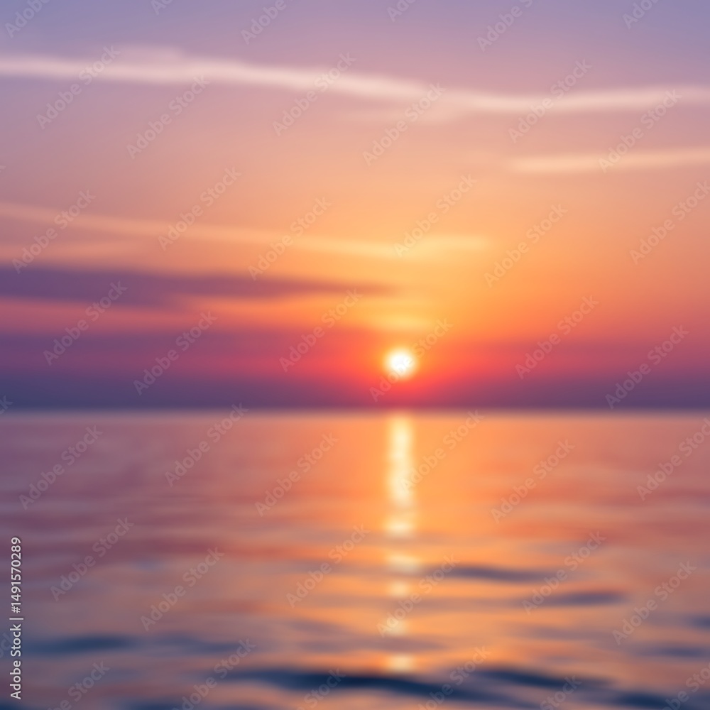 Fototapeta premium Sunrise Serene: Ocean's Embrace