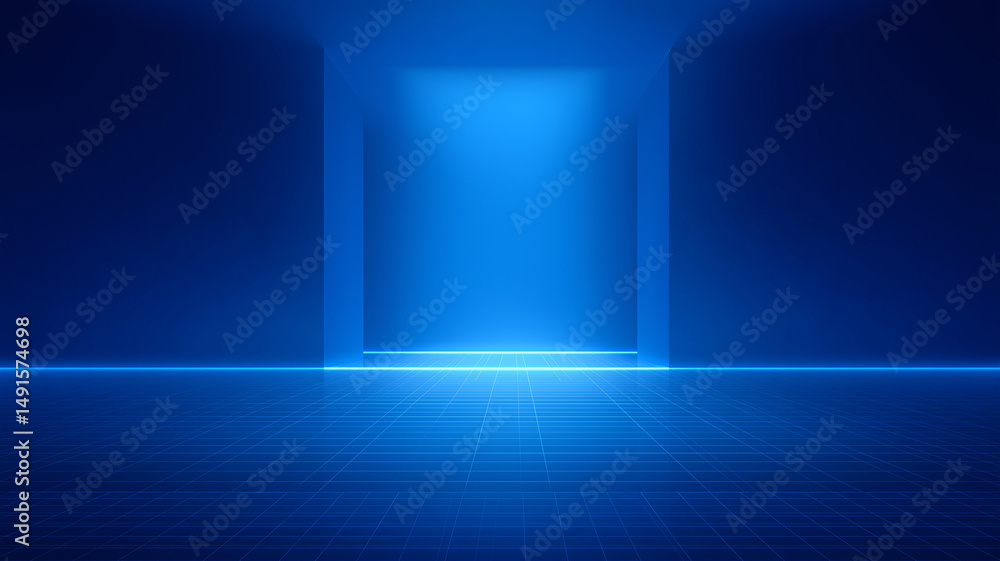 technology background of blue light and rays technology background of blue light and rays
