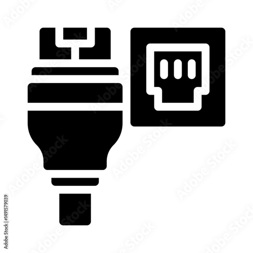 ethernet glyph icon