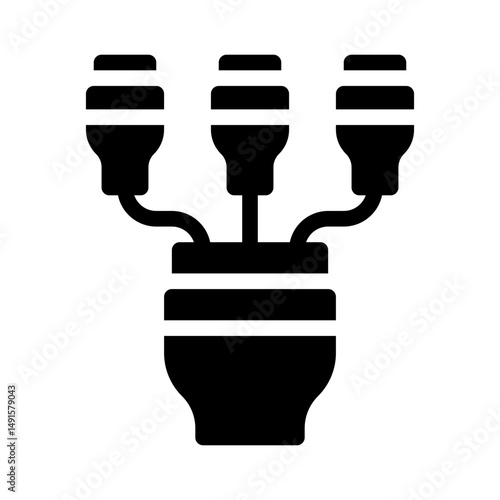 fiber optics glyph icon
