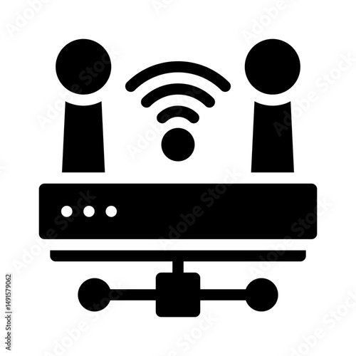 modem glyph icon