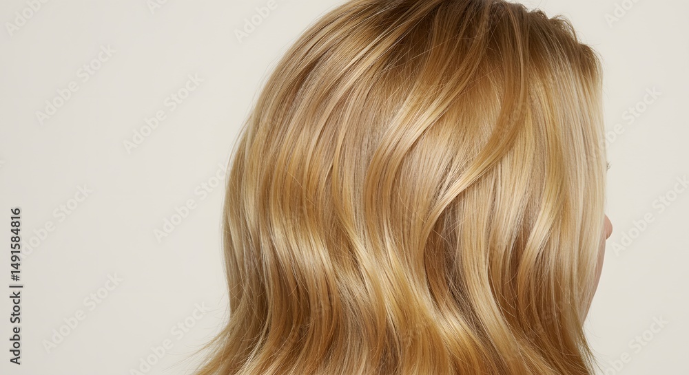 Naklejka premium Blonde Hair Close Up