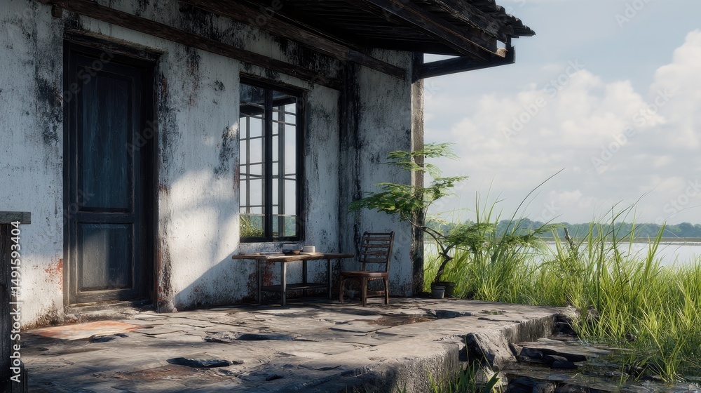 Lakeside Retreat Rustic House with Serene Waterside Escape. Lakeside Retreat Rustic House with Serene Waterside Escape.