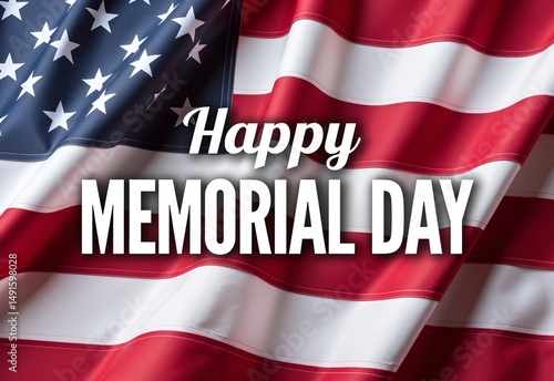 Happy Memorial Day american flag background