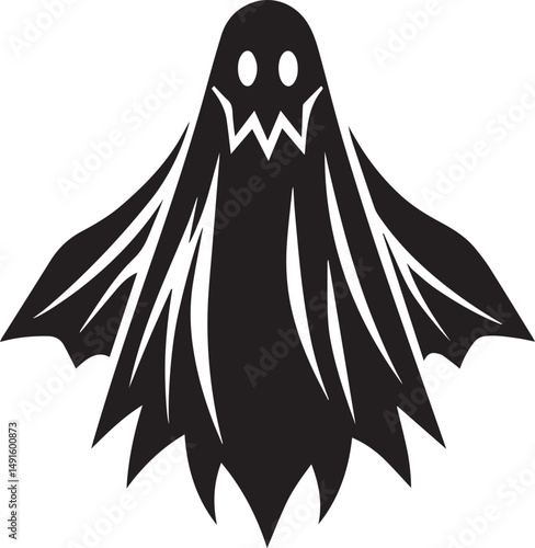 ghost silhouette vector, ghost vector illustration, ghost clipart vector