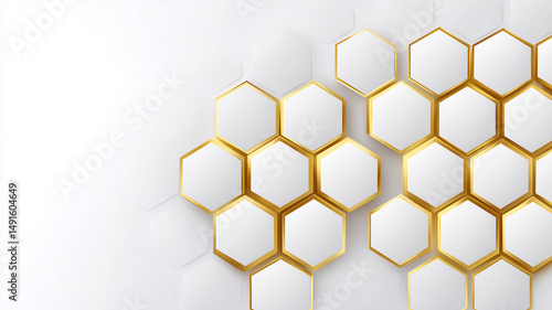 abstract biomedical background with hexagons and honeycombs