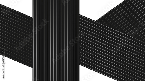 Abstract tech white and black gradient geometric thin diagonal, Rough texture. Worn down wallpaper pattern design. Broken plaster grunge damask effect.