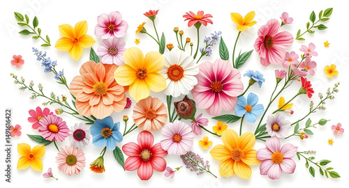 decorative blossoms pack, realistic flower illustrations, vibrant botanical set, digital art flowers, floral doodle set, assorted botanical pack, elegant colorful flowers, flower pack clipart, natural