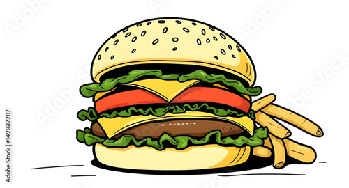 burger cartoon