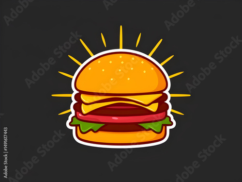 burger, burger with onion, delicious fast food illustration, grilled sandwich burger, American burger vector, burger art drawing, burger fast food clipart, burger stack illustration, tasty meal burger