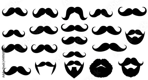 gentleman mustache pack, minimalist mustache designs, old fashioned mustaches, mustache doodle set, character mustache illustrations, fancy dress mustache set, assorted mustache graphics, curled musta