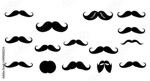 mustache icons, vintage mustache set, hipster mustache pack, funny mustache illustrations, beard and mustache set, retro mustache graphics, curly mustache set, handlebar mustache icons, cartoon mustac