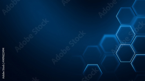 Fotografie abstract biomedical background with hexagons and honeycombs