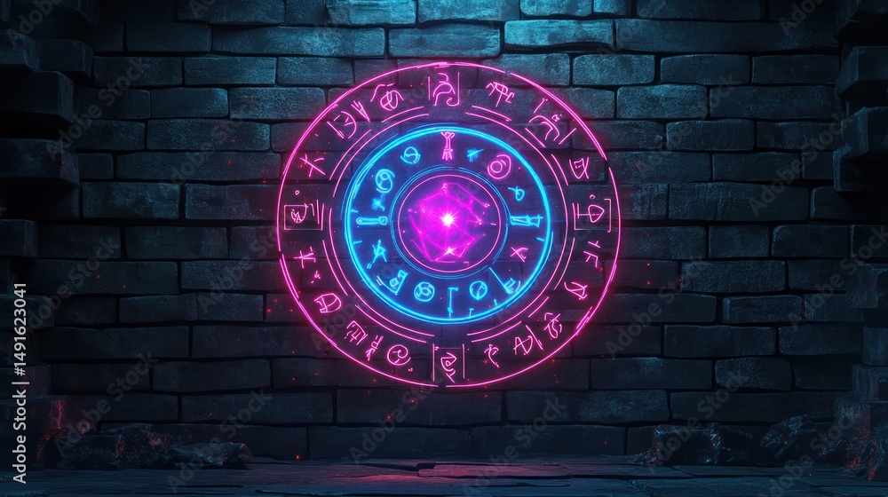 Neon Circle Magic Wall Neon Circle Magic Wall