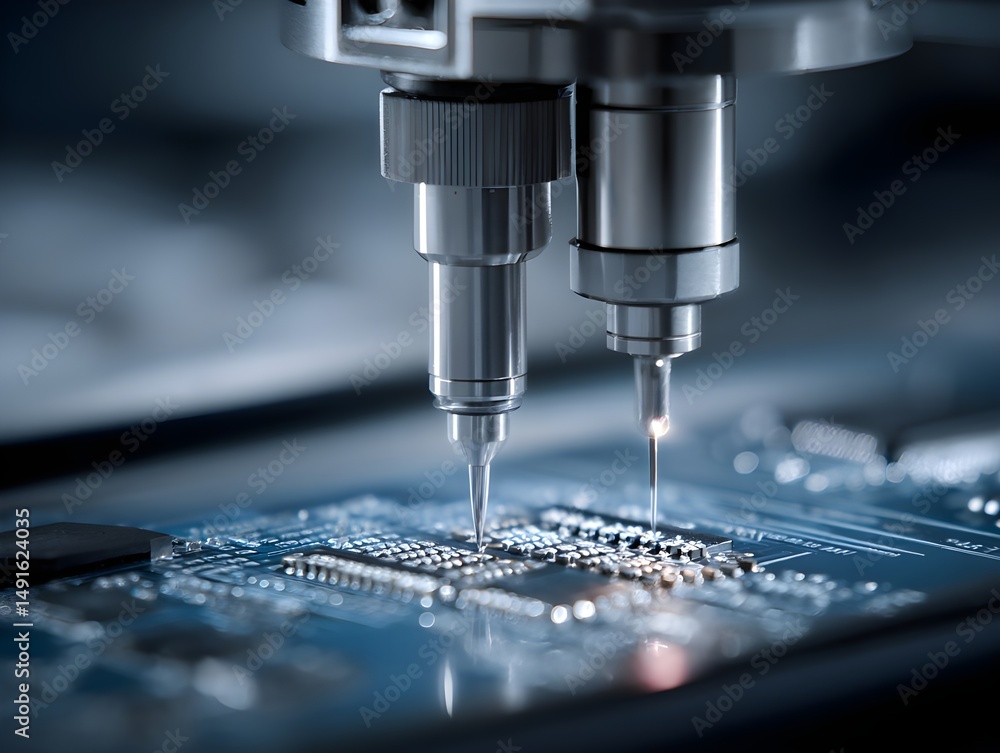 Enhance Software Quality Assurance Insights With Close-Up Photography Of Automated Tester Probing Functional Electronic Components Enhance Software Quality Assurance Insights With Close-Up Photography Of Automated Tester Probing Functional Electronic Components
