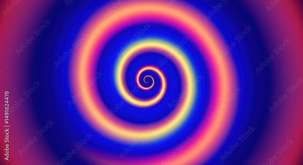 Hypnotic Spiral Abstract Art in Vibrant Colors Hypnotic Spiral Abstract Art in Vibrant Colors