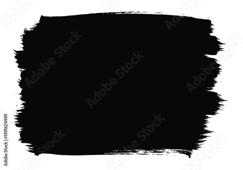 Paint stroke silhouette. This image shows a black paint brush stroke shape. Vector clipart illustration design.