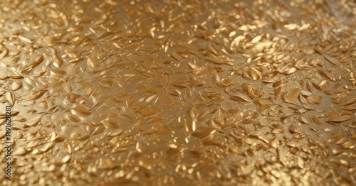 Shimmering gold leaf texture, opulent metallic sheen,  occasion,  illustration