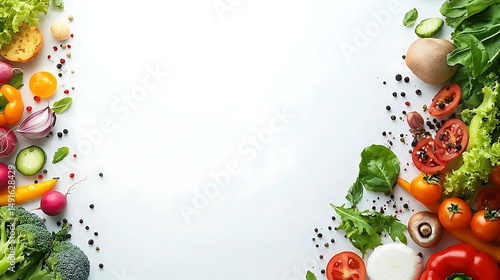 Colorful vegetables, cooking background