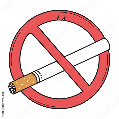No smoking symbol prohibition  vector illustration