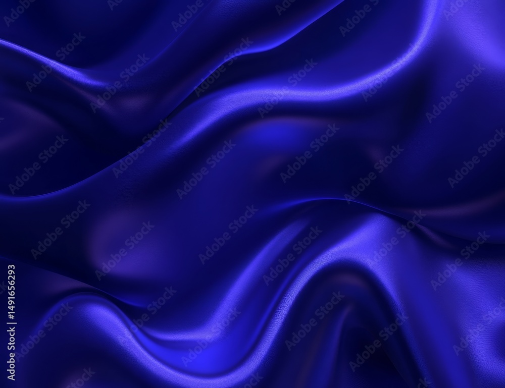 Obraz premium Abstract blue background with glowing lights and waves for presentation design, banner, or poster. Abstract dark blue gradient with light effects