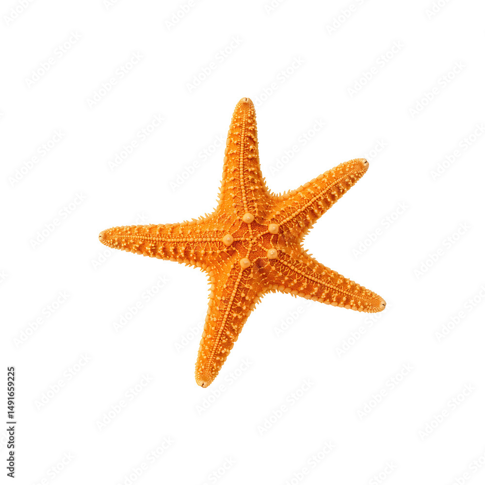 Orange starfish with dotted texture Orange starfish with dotted texture