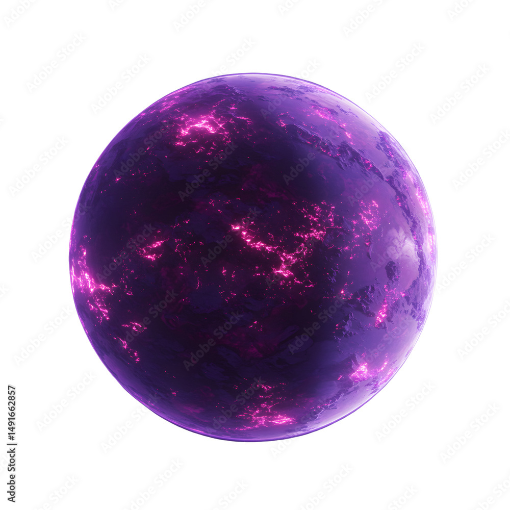 Glowing Purple Sci-Fi Planet in Space
Glowing Purple Sci-Fi Planet in Space