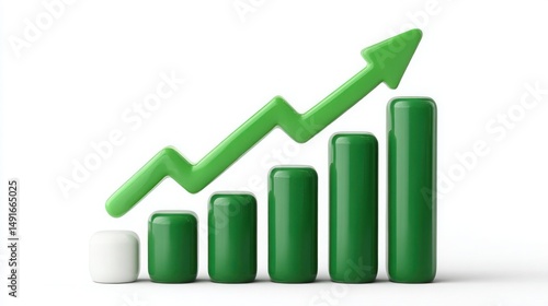 Free Download A green bar chart illustrating a positive trend in data analysis highlighting fibonacci retracement in a conceptual format - GFXLoad
