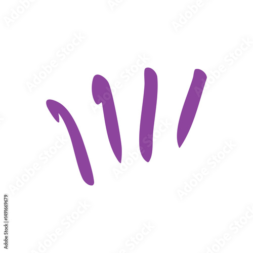 purple comic cartoon element