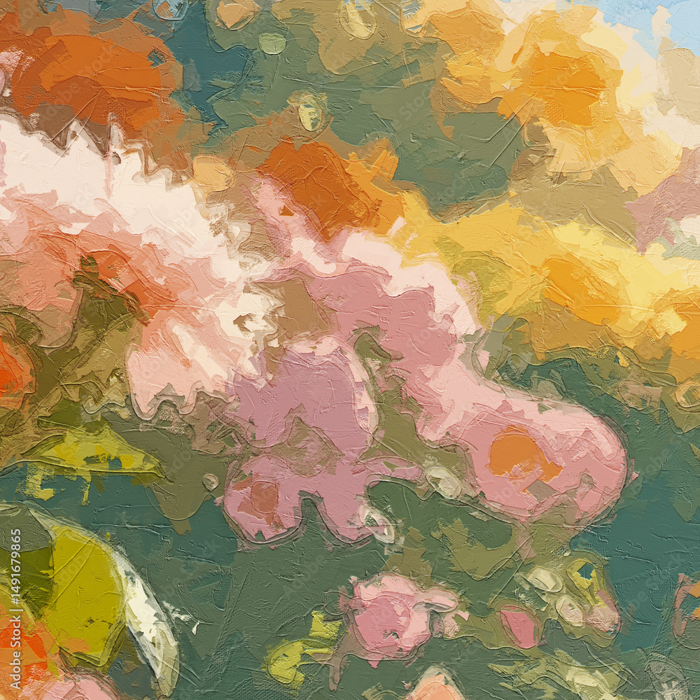 Fototapeta premium Various oil paintings, flowers, cat and dog landscapes, roses, peonies, cranes, plum blossoms, deer, chrysanthemums