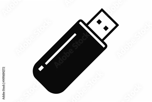usb flash drive silhouette