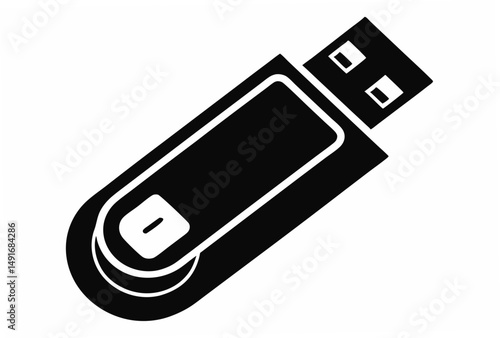 usb flash drive silhouette
