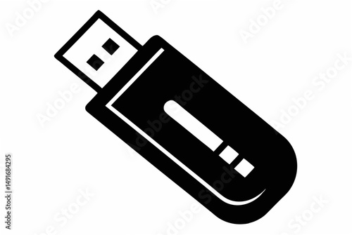 usb flash drive silhouette