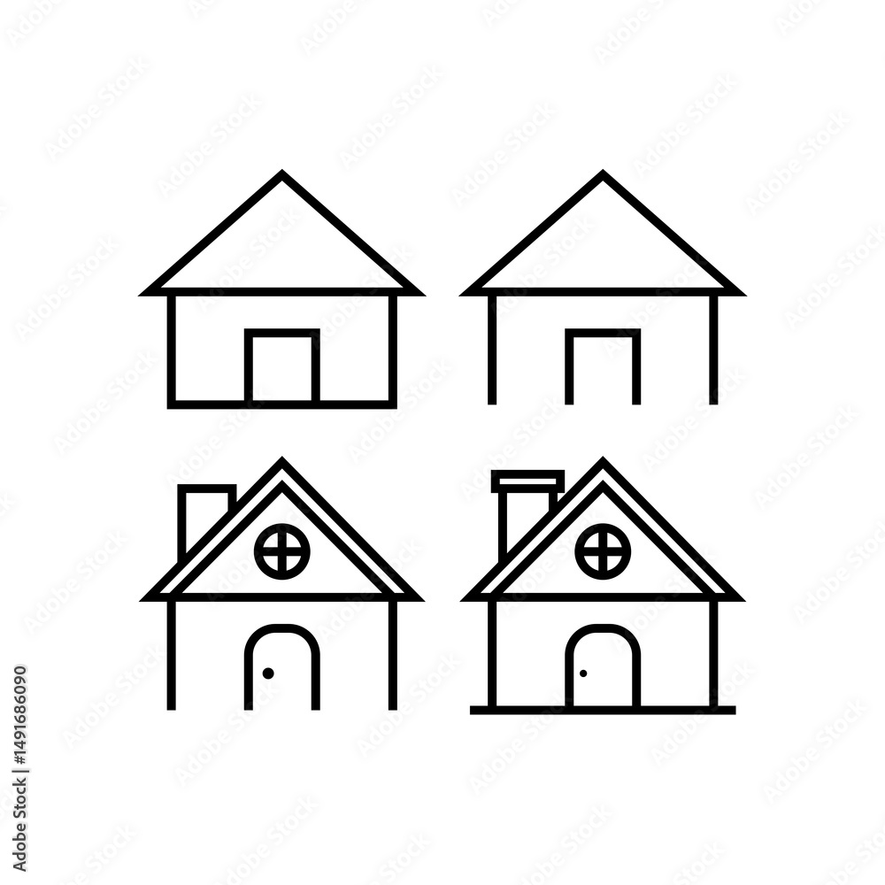 Fototapeta premium house icon set