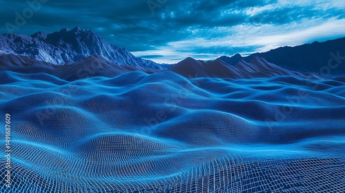 Digital mountain landscape