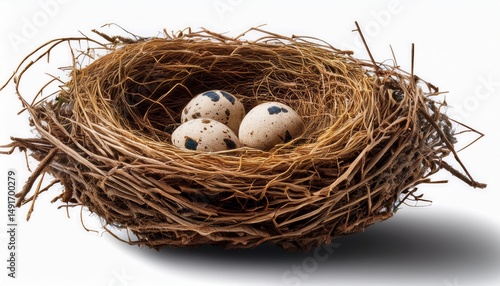 bird nest isolated on transparent background cutout
