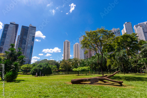 View of Flamboyant park in Goiania, Brazil