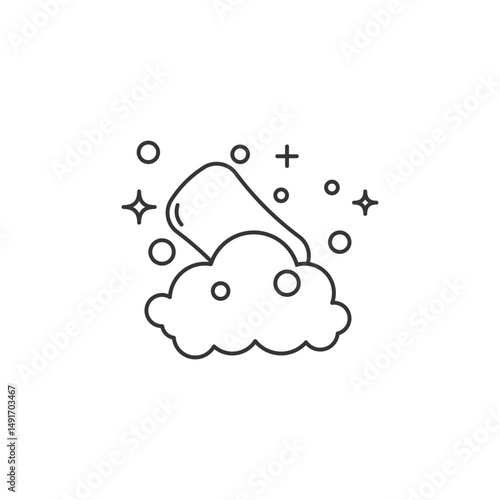 Washing hand icon outline style. Hygiene icon for company