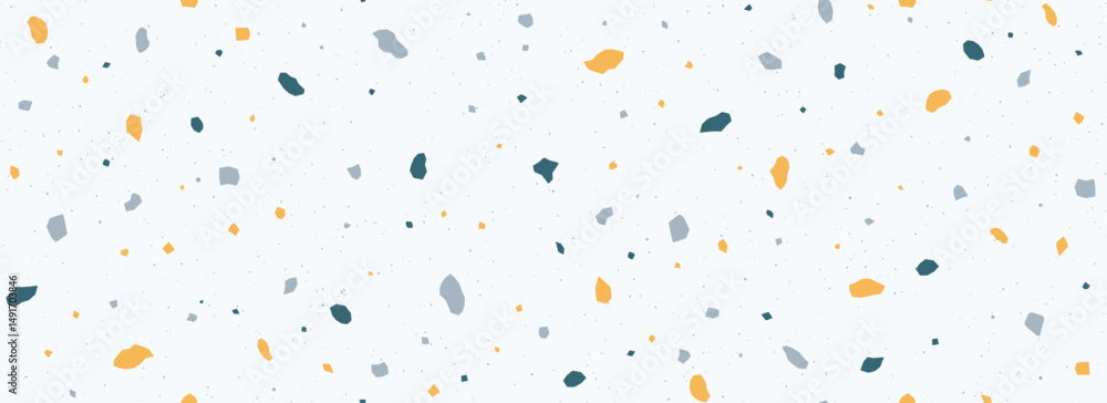 Light blue Terrazzo seamless pattern. Repeating granite stone texture. Color Italian mosaic surface design for paving, floor tile swatch, decoration. Vector repeated Venetian marble background concept Light blue Terrazzo seamless pattern. Repeating granite stone texture. Color Italian mosaic surface design for paving, floor tile swatch, decoration. Vector repeated Venetian marble background concept
