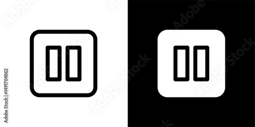 Pause Button Icon - Media Control, Stop Playback