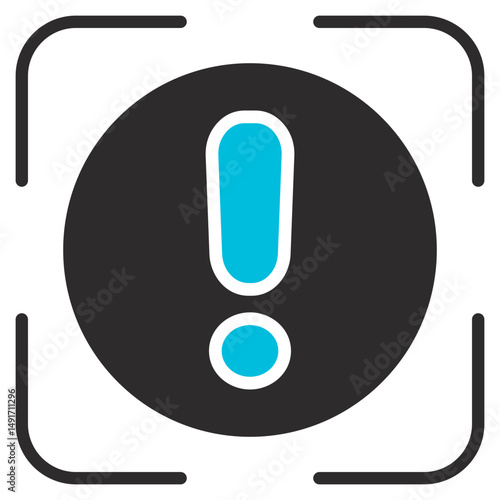 Detection Glyph Blue Grey Icon
