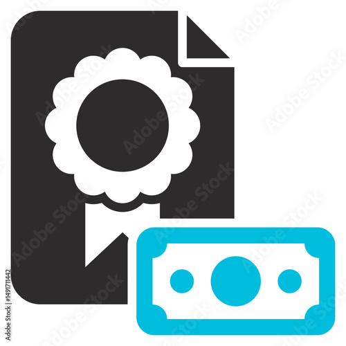 Bond Glyph Blue Grey Icon