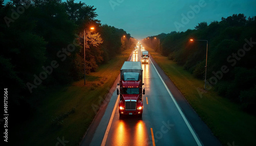 Wallpaper Mural Scene with photorealistic logistics operations and proceedings Torontodigital.ca