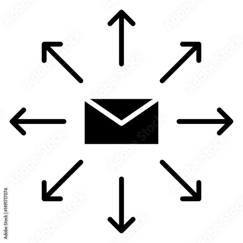 Digital Marketing Glyph Symbol Icon